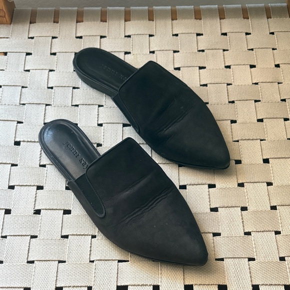 Jenni Kayne Black Leather Mules Women’s size 6 - Picture 2 of 6